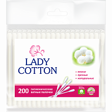 Ватні палички Lady Cotton у пакеті (200 шт./уп.)
