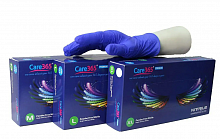 Перчатки нитриловые PREMIUM Care365, голубые (100 шт./уп.). Размер: XL