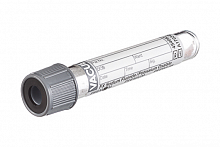 Пробірка VACUETTE з FX Sodium Fluoride / Potassium Oxalate 13x75, 4 мл, сірий ковпачок - чорне кільце (50 шт./уп.)