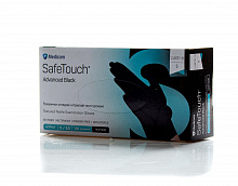 Перчатки нитриловые, черные Medicom (текстур., неопудренные, 3.5 г) (100 шт./уп.). Размер: S