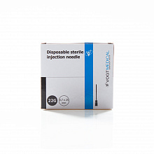 Голка ін'єкційна 22G (0.7x25 мм) одноразова стерильна Vogt Medical (100 шт./уп.)
