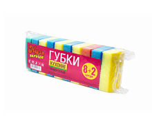 Губка кухонна універсальна 95х65х30 мм, різнокольорова (10 шт./уп.)