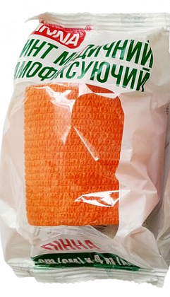 Бинт медичний самофіксуючий, помаранчевий 6 см х 4 м, Pinna Бинт медичний самофіксуючий, помаранчевий 6 см х 4 м, Pinna