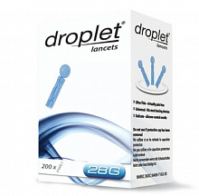 Ланцет Droplet одноразовый, стерильный, 28G (0.36 мм) (200 шт./уп.)