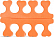 Розділювачі педикюрні делікатні із пінополіетилену (5 пар./уп.). Колір: помаранчевий