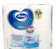 Туалетная бумага трехслойная, целлюлозная, белая ZEVA, 19.3 м, 150 отрывов (4 рул./уп.) Туалетная бумага трехслойная, целлюлозная, белая ZEVA, 19.3 м, 150 отрывов (4 рул./уп.)