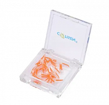 Клинья силиконовые прозрачные (светопроводимые) средние (размер M), оранжевые, Cotisen (100 шт.\уп.)