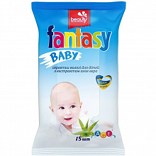 Серветки вологі дитячі Beauty Fantasy Baby Premium, з екстрактом Алое Вера (15 шт./уп.) Серветки вологі дитячі Beauty Fantasy Baby Premium, з екстрактом Алое Вера (15 шт./уп.)