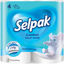 Туалетний папір Selpak Comfort білий, 2-шаровий (4 шт./уп.)