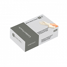 Рукавички нітрилові GoldenTouch, текстуровані, без пудри, білі, (100 шт./уп.) р. S