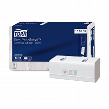 Полотенца бумажные Tork PeakServe Universal, однослойные, белые, Н5 (410 листов/уп.)