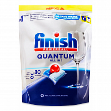 Таблетки для посудомоечных машин Finish Quantum All in 1 (80 шт./уп.) Таблетки для посудомоечных машин Finish Quantum All in 1 (80 шт./уп.)