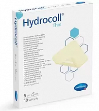 Гідроколоїдна пов'язка Hydrocoll Thin, 5х5 см