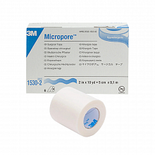Пластырь хирургический Micropore (Микропор) 5см х 9.1м, 1530-2 Пластырь хирургический Micropore (Микропор) 5см х 9.1м, 1530-2