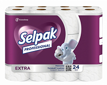 Туалетная бумага Selpak Professional Extra целлюлозная, 2-слойная (24 шт./уп.)
