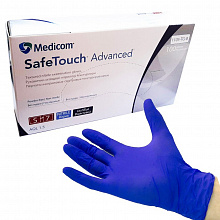Перчатки нитриловые, фиолетовые SafeTouch Advanced (текстур., 3.5 г) (100 шт./уп.). Размер: S Перчатки нитриловые, фиолетовые SafeTouch Advanced (текстур., 3.5 г) (100 шт./уп.). Размер: S