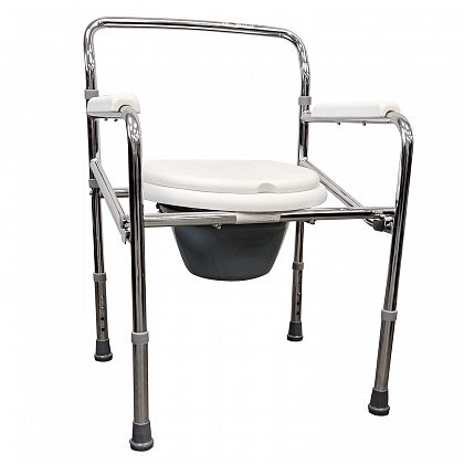 Крісло із санітарним оснащенням, без коліщаток, регульоване PR-770 Крісло із санітарним оснащенням, без коліщаток, регульоване PR-770