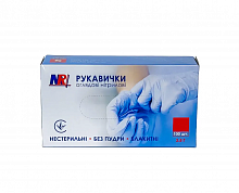 Перчатки смотровые нитриловые, нестерильные, без пудры, голубые, 3.5 г, р. М (100 шт./уп.), MR