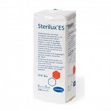 Серветки марлеві нестерильні Sterilux ES, 5х5 см (100 шт./уп.)