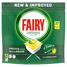 Капсулы для посудомоечных машин FAIRY Original Лимон (27 шт./уп.) Капсулы для посудомоечных машин FAIRY Original Лимон (27 шт./уп.)