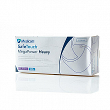 Перчатки латексные SafeTouch MegaPower Heavy (без пудры, нестерильные, 18.5 г), Medicom, XL Перчатки латексные SafeTouch MegaPower Heavy (без пудры, нестерильные, 18.5 г), Medicom, XL