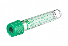 Пробірка VACUETTE PREMIUM з NH Sodium Heparin 13x75, 4 мл, зелений ковпачок - зелене кільце (50 шт./уп.)