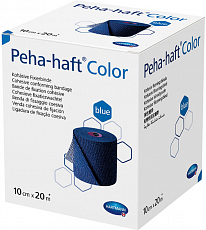 Бинт когезивний фіксуючий Peha-Haft Color, синій, 10 см х 20 м