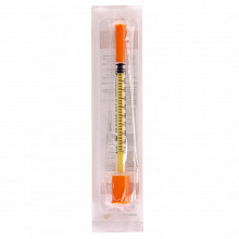 Шприц інсуліновий U-100 1 мл з інтегрованою голкою 30G (0.30х13 мм), ALEXPHARM (180 шт./уп.)