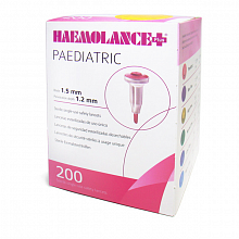Ланцети стерильні HAEMOLANCE Plus PAEDIATRIC, лезо 1.5 мм з глибиною проникнення 1.2 мм (200 шт./уп.) Ланцети стерильні HAEMOLANCE Plus PAEDIATRIC, лезо 1.5 мм з глибиною проникнення 1.2 мм (200 шт./уп.)