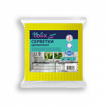 Салфетки целлюлозные, желтые, 15.5х15.5 см (3 шт./уп.), ТМ Tofix Салфетки целлюлозные, желтые, 15.5х15.5 см (3 шт./уп.), ТМ Tofix