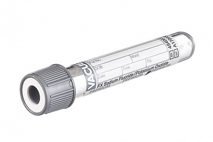 Пробирка VACUETTE с FX Sodium Fluoride / Potassium Oxalate 13x75, 2 мл, серый колпачок - белое кольцо (50 шт./уп.) Пробирка VACUETTE с FX Sodium Fluoride / Potassium Oxalate 13x75, 2 мл, серый колпачок - белое кольцо (50 шт./уп.)