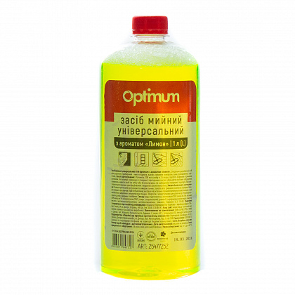 Універсальний мийний засіб OPTIMUM "Лимон", 1 л Універсальний мийний засіб OPTIMUM "Лимон", 1 л