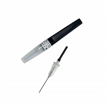 Голка для забору крові 22G x 1 (0.7х25 мм), тип Флешбек, чорна, KDL (50 шт./уп.)