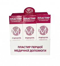 Пластир першої медичної допомоги на тканинній основі ТМ "МАНОРМ" (15 упаковок по 10 шт.) Пластир першої медичної допомоги на тканинній основі ТМ "МАНОРМ" (15 упаковок по 10 шт.)