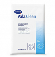 Одноразові рукавички для миття Vala Clean film (50 шт./уп.)