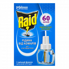 Жидкость для фумигатора Raid, 43.8 мл (60 ночей без комаров)