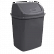 Пластиковое ведро для мусора с поворотной крышкой, сатин (матовое) 10 л (ВП-10-сат)