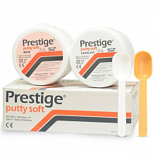 PRESTIGE Putty Soft — А-силіконовий тиксотропний відбитковий матеріал, 450 г + 450 г PRESTIGE Putty Soft — А-силіконовий тиксотропний відбитковий матеріал, 450 г + 450 г