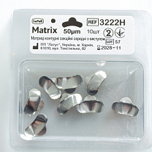 Матрицы металлические контурные секционные средние с выступом 50 мкм (10 шт./уп.), Latus Матрицы металлические контурные секционные средние с выступом 50 мкм (10 шт./уп.), Latus