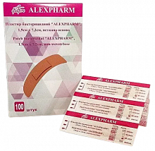 Пластир бактерицидний на нетканій основі 1.9х7.2 см, ALEXPHARM (100 шт./уп.)