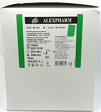 Катетер венозний з ін'єкційним портом, Супер преміум PUR Quick Flashback, ALEXPHARM, 18G (1.3x45 мм) (100 шт./уп.)