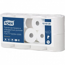 Туалетний папір у рулоні білий, 2-шаровий, 30 м, Т4 Tork Advance (8 рул./уп.)