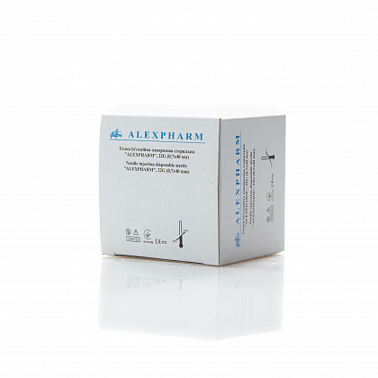 Голки ін'єкційні стерильні 22G (0.7х40 мм), 100 шт./уп., ALEXPHARM Голки ін'єкційні стерильні 22G (0.7х40 мм), 100 шт./уп., ALEXPHARM
