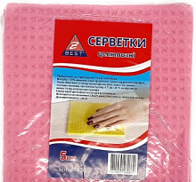 Салфетки целлюлозные для уборки розовые 16х16 см, Z-BEST (5 шт./уп.) Салфетки целлюлозные для уборки розовые 16х16 см, Z-BEST (5 шт./уп.)