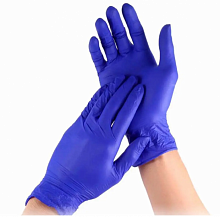 Рукавички нітрилові ALEXPHARM, текстуровані, неопудрені, Синій кобальт, 3.2 г (100 шт./уп.), р. XL