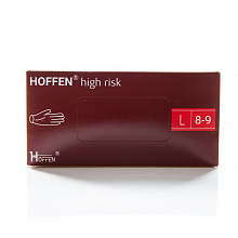 Перчатки латексные плотные High Risk (14.5 г), HOFFEN (Hoff Medical) (50 шт./уп.) р. L Перчатки латексные плотные High Risk (14.5 г), HOFFEN (Hoff Medical) (50 шт./уп.) р. L