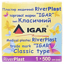 Пластырь медицинский RiverPlast на хлопковой основе 1см х 5м, IGAR (24 шт./уп.)