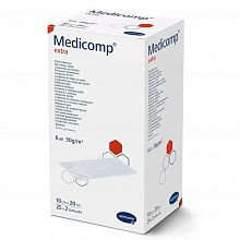 Серветки з нетканого матеріалу Medicomp extra (Медіком Екстра) 10х20 см (25х2 шт./уп.)