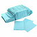 Нагрудники-серветки 43х33 см, тришарові текстуровані (500 шт.). Колір: бірюзовий