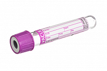 Пробирка VACUETTE PREMIUM с K3E K3EDTA 13x75, 2 мл, лавандовый колпачок - белое кольцо (50 шт./уп.) Пробирка VACUETTE PREMIUM с K3E K3EDTA 13x75, 2 мл, лавандовый колпачок - белое кольцо (50 шт./уп.)
